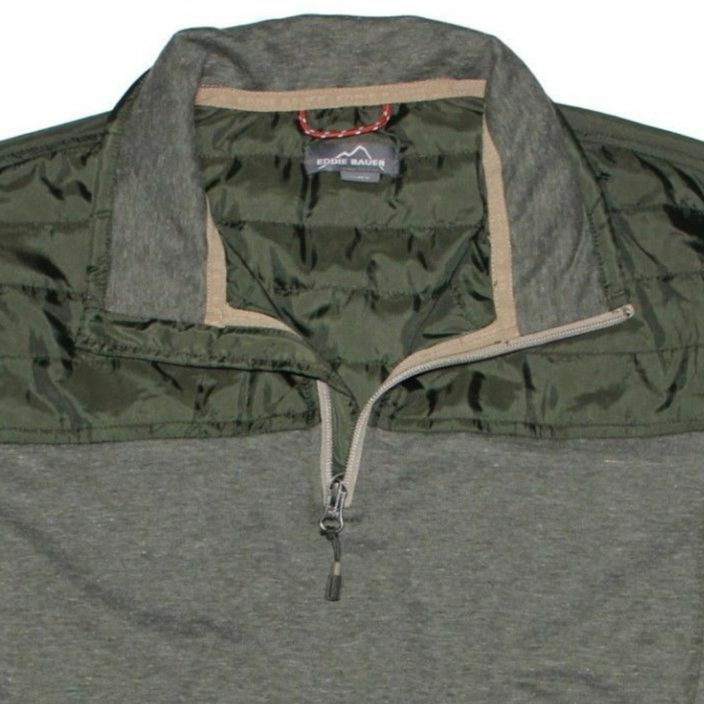 Eddie Bauer Men’s Mixed Media ¼ Zip Pullover, NWOT - Picture 3 of 4